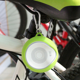 BYZ BTS005 低音炮蓝牙音箱 无线骑行免提手机通话音箱 可调音切歌便携插卡迷你小音响 绿色
