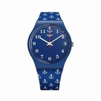 斯沃琪(Swatch)瑞士手表 原创系列可爱船锚 印花 石英男女表GN247