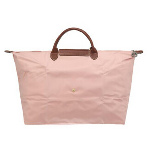 LONGCHAMP 珑骧 女款粉色尼龙短柄大号手提包 1624 089 A26