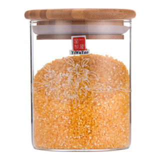 一屋窑 玻璃储物罐 茶叶罐玻璃密封罐 可储存花草豆类 1100ml FH-905L