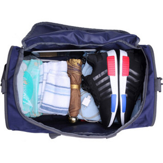 TINYAT 天逸 防水休闲出差包可折叠旅行包男士单肩手提包大容量行李袋情侣健身运动包 T306 深蓝色