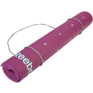 锐步（Reebok）瑜伽垫女 初学者薄款防滑健身运动垫双面PVC进口锻炼垫瑜伽毯RAYG-11030HH 紫色-4mm