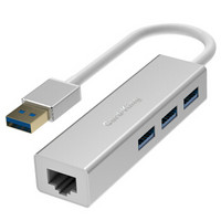 卡王（Card-king）USB3.0分线器 千兆有线网卡网口转换器 USB转RJ45网线接口 集线器HUB 支持Mac Windows系统