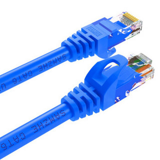 山泽(SAMZHE)  六类网线CAT6千兆高速网络线室内外8芯网线 6类电脑电视路由器连接线 BLU-6350 蓝色35米