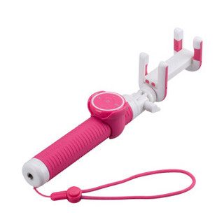 摩米士 喜乐 蓝牙自拍杆/自拍器 适用于苹果/三星/华为等 兼容苹果iOS及安卓系统 0.7m 粉色