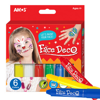 AMOS旋转可水洗人体彩绘脸彩蜡笔 儿童化妆彩笔韩国进口