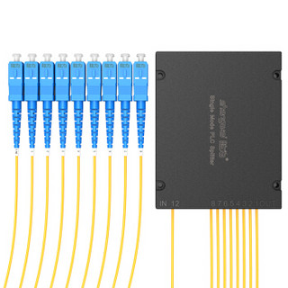 胜为（shengwei）电信级分光器1分8 单模方头SC/UPC盒式/拉锥式PLC一分八尾纤分路器 FPUS-108