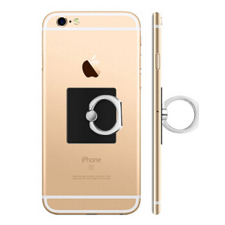 YOMO 手机指环支架/金属指环扣支架/防丢防摔手机平板支架 适用于苹果手机/安卓手机 黑色