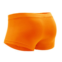UM25 U小棉青少年内裤棉质宽边中腰男士学生平角内裤 鲜果橙 160 UM23AA1 (橙色、160、平角裤、棉质)