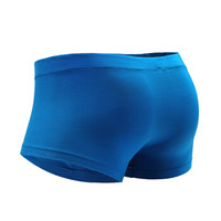 UM25 U小棉青少年内裤棉质宽边中腰男士学生平角内裤 精灵蓝 160 UM23AA1 (蓝色、160、平角裤、棉质)