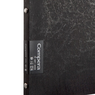齐心(COMIX)B5 50张26孔PP活页夹本/记事本/笔记本子Compera原味系列 C7004 黑