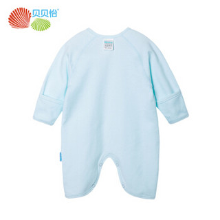 贝贝怡 Bornbay新生儿连体衣春季衣服婴儿衣服0-3个月0-6个月蝴蝶衣和尚服 淡蓝 52