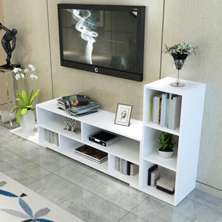 HMJIA 组合电视柜白色 现代简约客厅卧室小户型电视柜  HJ 20605