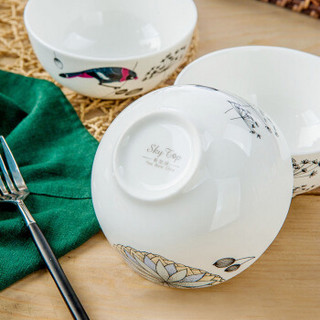 SKYTOP斯凯绨 餐具套装碗盘碟陶瓷骨瓷欧式创意时尚30头午后时光