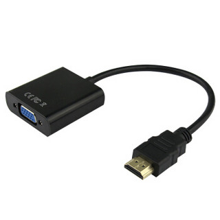星遥博（Cinyobo）CYB-ZHQ-13 HDMI转VGA转换器 高清转vga适配器 小米盒子接电视 投影仪转换连接线 黑色