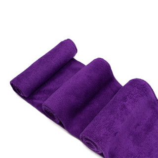 奥吉龙 洗车毛巾擦车布专用加厚吸水不掉毛大小号多功能刷车巾紫色小毛巾三条装