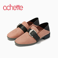 achette 雅氏 8KT3 皮带装饰后跟踩脚两穿单鞋时尚脏粉