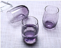 土耳其进口帕莎帕琦(Pasabahce)玻璃杯子 无铅彩色水杯 大肚茶杯 家用啤酒杯380mL 紫色