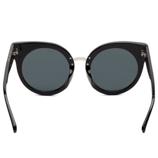 丝黛拉麦卡妮Stella McCartney eyewear 女太阳镜 亚洲版圆框墨镜 SC0036SA-001 黑色全框烟灰色镜片 52mm