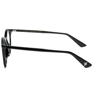 GUCCI 古驰 eyewear 光学镜架男 全板材近视眼镜框 复古圆框眼镜架 GG0121O-001 黑色镜框 49mm