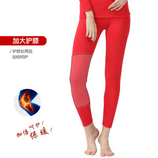 Cherishlife 小护士 女士莫代尔双层护膝秋衣秋裤套装 SNT006 本布磨毛 中国红 XL(175/105)