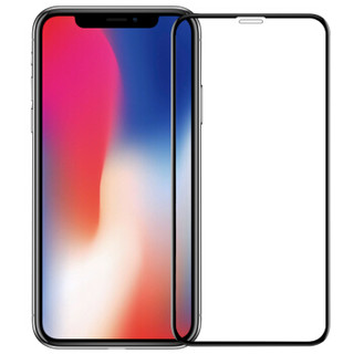 瓦力（VALEA） 苹果X钢化膜 iPhone x/10钢化膜全屏覆盖高清手机保护膜 黑色