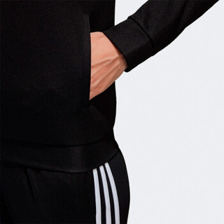 adidas 阿迪达斯 TRACKSUIT系列   运动套装女款 休闲小脚裤 春秋跑步外套 网羽夹克球服 羽毛球服  黑色  S码  BK4695