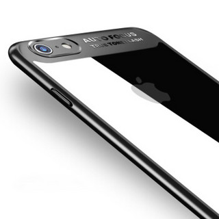 斯得弗（STRYFER）苹果7/8手机壳iPhone7/8保护套 晶彩系列 全包防摔亚克力透明软壳-黑色