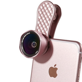 猎奇（LIEQI）LQ-048手机镜头 广角鱼眼微距三合一套装 苹果iphone华为自拍单反外置摄像头 花瓣型玫瑰金