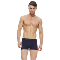 SEPTWOLVES 七匹狼 男士内裤男平角裤冰丝锦纶高弹力无痕裤头潮流时尚四角裤 3条礼盒装 97130- XXXL 蓝色系