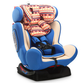 感恩儿童安全座椅0-4-12岁 汽车车载宝宝婴儿安全座椅 波西米亚蓝