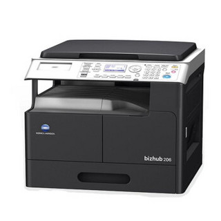 柯尼卡美能达 KONICA MINOLTA bizhub 206 A3黑白多功能复合机 激光打印机 复印机一体机（标配盖板+单纸盒）