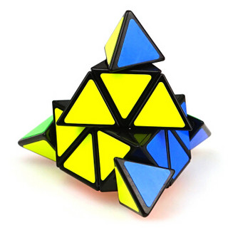 圣手 3阶金字塔魔方 专业比赛三阶金字塔三角魔方 钢珠定位 已调试送教程 黑色
