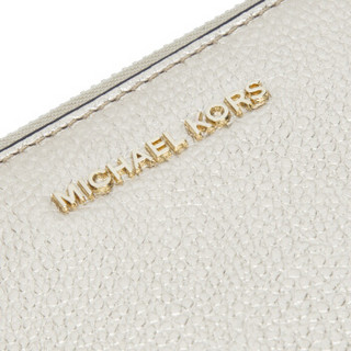 MICHAEL KORS 迈克·科尔斯 MK女钱包 金色牛皮金色拉链长款女士钱包 32F6MM9E3M PALE GOLD