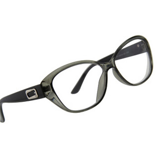 恋上（LianSan） 树脂高清老花眼镜时尚全框碎花款老光镜 3707 透明黑色双光 350 度