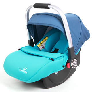德国怡戈（Ekobebe） 新生婴儿提篮式汽车儿童安全座椅 0-15个月便携式车载手提篮 宝宝摇篮 EKO-003 正蓝色