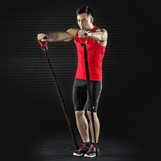 阿迪达斯adidas 拉力绳 60磅拉力 力量训练男女健身瘦身塑性弹力带绳 ADTB-10601