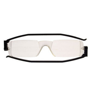 纳尼尼进口老花镜男女轻薄时尚CP1 折叠便携高清舒适老花眼镜 黑色100度