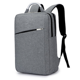 云动力 商务双肩电脑包15.6英寸笔记本背包 男 防水休闲时尚学生书包C-900灰色