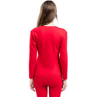 莫代尔 保暖内衣女士暖甲护肘护膝裤子热能加绒加厚保暖套装袋装中国红XL