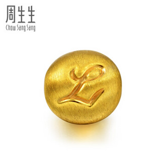 周生生CHOW SANG SANG 黄金足金Charme串珠系列转运珠字母L 87625C