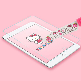 Hello Kitty 苹果新iPad7钢化膜 2018新款/iPad Air/Air2/Pro9.7英寸屏幕保护贴膜 高清防爆 弧边