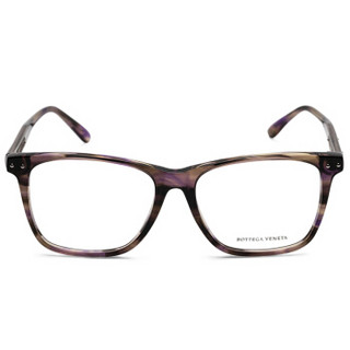 葆蝶家Bottega Veneta kering eyewear 亚洲版光学镜 BV近视眼镜框女 BV0099OA-001 紫罗兰哈瓦那镜框 54mm