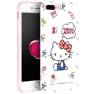 Hello Kitty 苹果7/8 Plus手机壳 iPhone7/8 Plus卡通保护套 全包硅胶防摔软壳 5.5英寸 童真凯蒂猫
