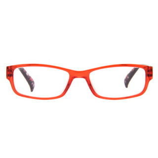 恋上（LianSan）老花镜 女款时尚花纹腿高清树脂镜片老光眼镜 L3710 红色250度