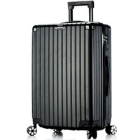 B.L.B.L 贝尔贝拉 耐磨抗摔拉杆箱 铝包角28英寸行李箱男女万向轮轻盈大容量旅行箱 黑色