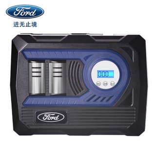 福特（FORD）车载充气泵汽车用品双缸打气泵预设胎压12v便携式轮胎冲气筒加气机 双擎-D