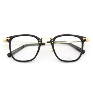 masunaga 增永眼镜男女复古全框眼镜架配镜近视光学镜架GMS-806 #B2 哑光黑+正金