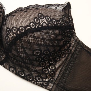 都市丽人 聚拢文胸 厚模杯聚拢调整三排扣女士内衣文胸 2b6115 黑色