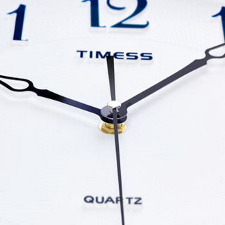 TIMESS挂钟钟表客厅静音时钟3D立体浮雕创意钟现代家庭时尚简约石英钟表2036-3蓝色